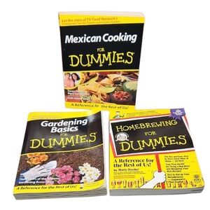 For Dummies Gardening,mexican Cooking And Homebrewing Book Bundle